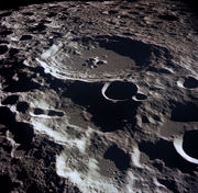 Lunar crater Daedalus. NASA&nbsp;photo.